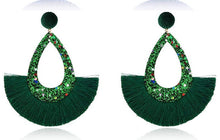 Load image into Gallery viewer, Oval Fringe Earrings
