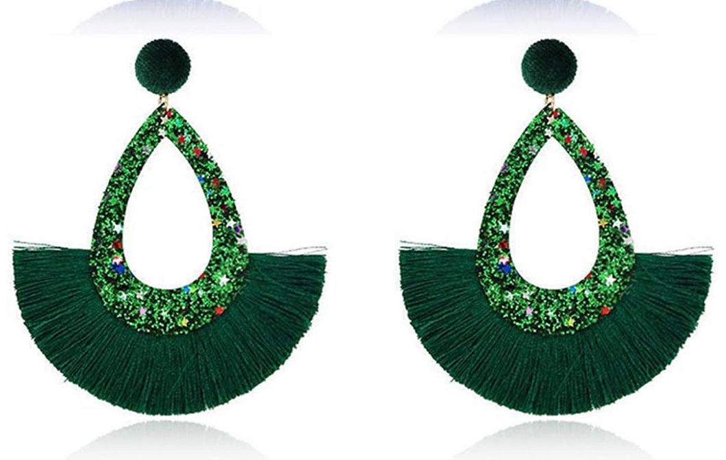 Oval Fringe Earrings